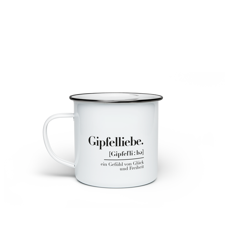 Emaille Tasse Gipfelliebe